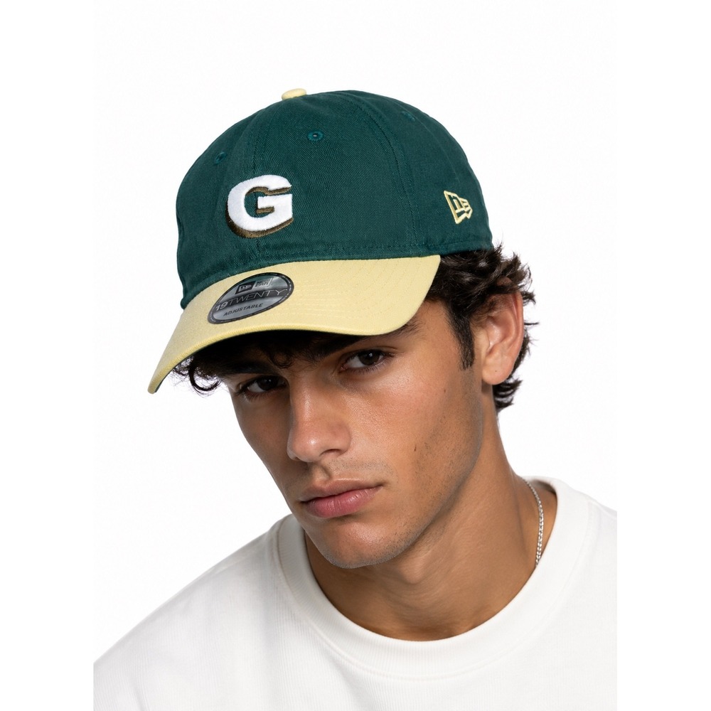 Golf Wang New Era 19TWENTY Adjustable Snapback Hat Green Tan G Logo Cap